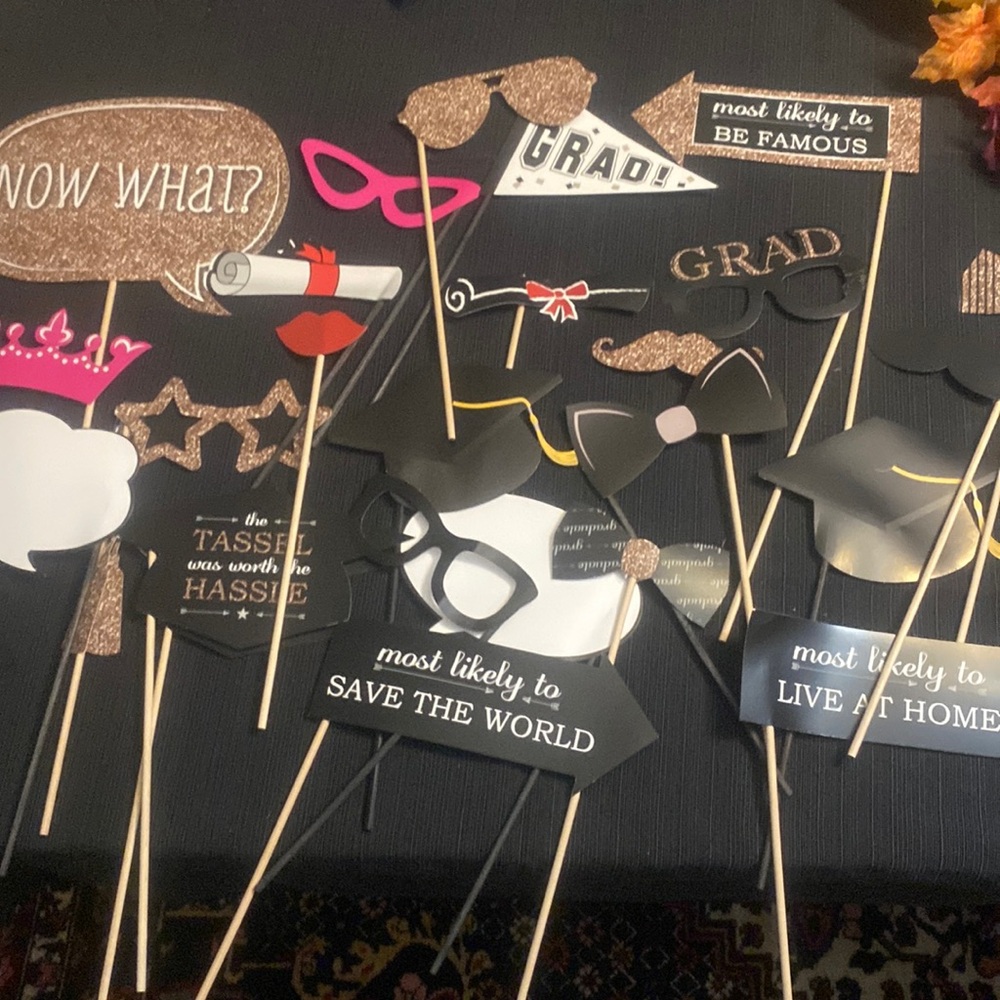 25 piece Grad Party Photo Booth Fun!